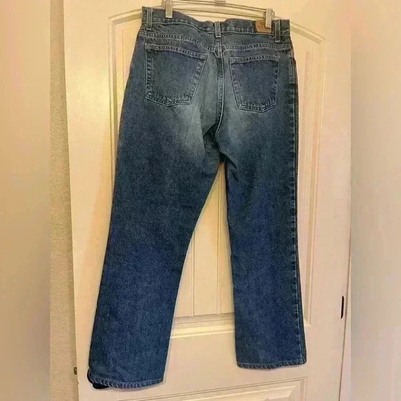 Old Navy Vintage Bootcut Wide Leg Mid Wash Denim Jeans size 10 long - Picture 2 of 5